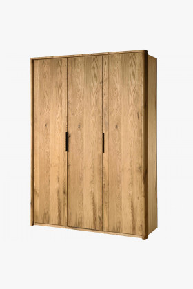 Drehtüriger Schrank aus massivem Eichenholz, naturölfinish